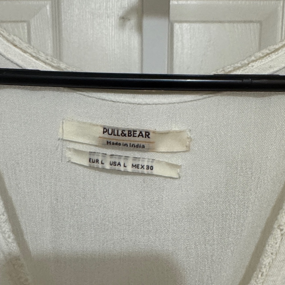 Pull&Bear White Ruffled Mini Dress - Picture 3 of 5